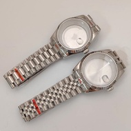 41MM Dog-tooth Watch Case with Strap Sapphire Glass Magnifier Accessories for Japanese 8285 Movement