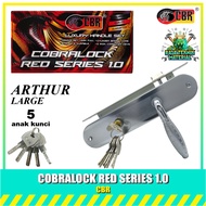 CBR COBRALOCK RED SERIES Arthur Door Handle Red Series Home Door Lock/ 1.0mm Thick Large, Medium, Sm
