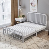 Foldable Bed Single Metal Bed Frame Single Iron Bed Doub Delivery To SG le Bed Iron Bed Single Iron Bed Dormitory Modern Minimalist 单人床