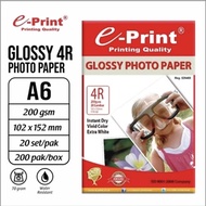 E-Print Glossy Photo Paper 4R/ A6 4R Photo Printing Paper/ A6