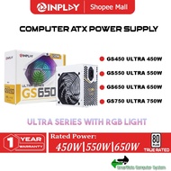 INPLAY GS450/GS550/GS650/GS750 ULTRA-SERIES RATED 80Plus ATX POWER SUPPLY