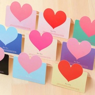 [READY STOCK] Love Heart Greeting Card Wish Note Cute Card Birthday Card