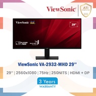 VIEWSONIC VA2932-MHD 29" 75 Hz ULTRAWIDE WFHD IPS Monitor (2560 x 1080,21:9 aspect ratio,HDR10) FREE