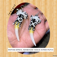 HITAM PUTIH Black And White DAYAK Ethnic Earrings