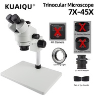 Stereo Microscope กล้องจุลทรรศน์ 4K 60MP HDMI Industrial Camera 3.5X-90X Simul-focal กล้องจุลทรรศน์ส