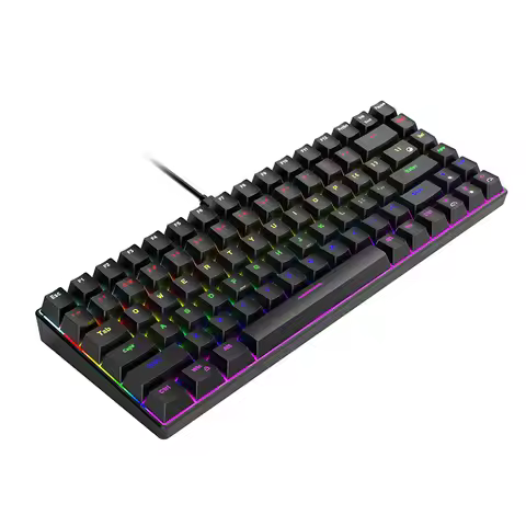 K84 Hot-swappable Wired Mechanical Keyboard Magic Color Backlit 84 Key Gaming Office Keyboard For Co