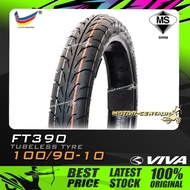 TAYAR VIVA TUBELESS TYRE FT390 (BUNGA TAJAM) 100/90-10