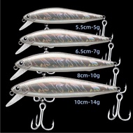[A SELL Hot Sale]▼❀ RIKIMARU 5g 7g 10g 14g Laser Minnow Lure Sinking Swimbait Artificial Lifelike Ey