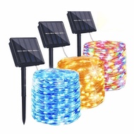 32M/22M/12M Solar Lights Fairy String Lights Waterproof 8 Modes for Garden Tree Christmas Raya Decor