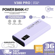 V380 PRO powerbank 200000mah original fast charging PD66W outdoors portable power source Super large