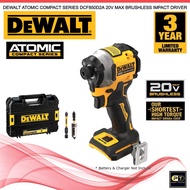 Dewalt Atomic DCF850D2A 6.35mm ( 1/4" ) 20V Brushless Cordless Compact Impact Driver (Bare Tool) ( D