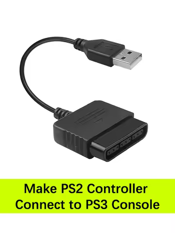 Controller Adapter for PS2 Controller Connect to PS3 Console, PS2 Gamepads to PC Game Player Convert