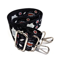 Tali Tas Selempang Bahu Ghl Salju Hitam Polykatun Tebal Lebar 4cm