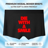 Premium Modal Boxer Briefs Die With A Smile Mens Underwear Ultra Soft Skin Friendly Breathable Comfo