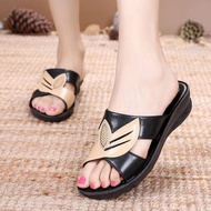kasut perempuan plus saiz fashion stylish cozy chic thick breathable non slip coco safety sandal