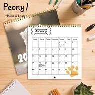 PEONY1 Year Monthly Planner, 2026 Edition Funny Dogs Calendar,  Dog Illustrations Desktop Calendar  