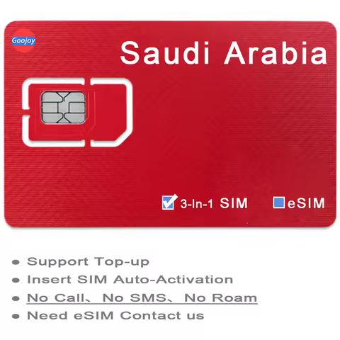 Saudi Arabia Prepaid Sim Card；Saudi Arabia Sim / eSIM；5G/4G Internet Sim Card；Etisalat、STC Network；S
