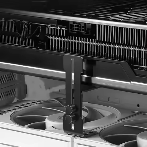 RGEEK 12cm Fan Position GPU Support Frame Stainless Steel for Desktop Graphics Card Holder Prevent S