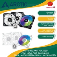 ARCTIC P12 PWM PST ARGB 3 IN 1 Value Pack Cooling Fan - Black/White