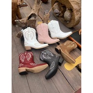 🔥but perempuan Cowboy boots Embroidered Short Boots - Western Cowboy Style | Retro Fashion
