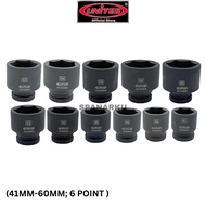 【UNITED】1" IMPACT SOCKET (41mm - 60mm; 6 POINTS)