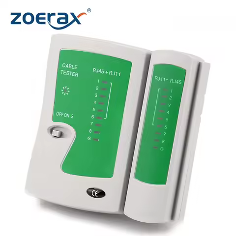 ZOERAX RJ45 Ethernet Cable Tester for Cat5/Cat5e/Cat6/Cat6a/Cat7 & RJ11/RJ12, Supports UTP & Shielde