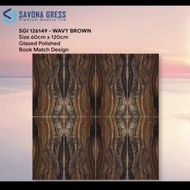 Granit Lantai/Dinding 60x120 Savona Gress Wavy Brown