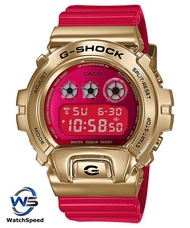 Casio G-Shock Classic Gold Steel and Red Resin for Men GM-6900CX-4D Watch