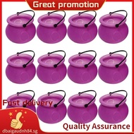 12pcs Mini  Cauldron with Handle Halloween Mini Witch Cauldron Kettles Multi-Purposed Small Plastic 