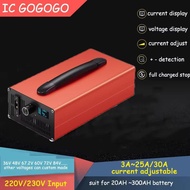 36V 48V 54.6V 58.8V 60V 67.2V 72V 84V Lithium Battery Charger 3A to 25A 30A Li-ion Lipo Lifepo4 Fast