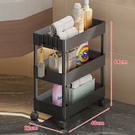 衛生間置物架 浴室多層可移動收納架 陽臺洗衣機旁洗衣液儲物小推車（快遞送貨上門）