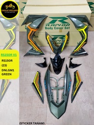(STICKER TANAM/AIRBRUSH) RAPIDO COVER SET HONDA RS150 RS150R V1/V2/V3 (23) DNLGM1 GREEN (HIJAU LUMUT