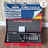 ชุดบล็อก Euro KingTools  29 ชิ้น/ชุด  4 หุน พร้อมประแจแหวนข้าง-ปากตาย