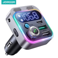 ⊙✢™ Joyroom ใหม่ 48W Bluetooth Car Adapte Dual Mics เสียงไฮไฟ Bluetooth 5.3 เครื่องส่งสัญญาณ FM สำหรับรถแฮนด์ฟรี Bluetooth Receiver