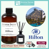 Aroma Sense Hilton Hotel Scent Reed Diffuser Refill (250ml) Fresh & Long Lasting Fragrance, Aromathe