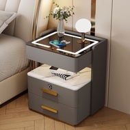 A&1867智能床頭櫃 指紋鎖櫃子 無線快充+USB 只能藍牙音響 三色可調燈光 岩板檯面 矮櫃 臥室儲物櫃 收納櫃帶鎖 全新包送貨new#free delivery#Bedside table#Fi