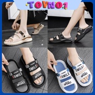 ToyNo.1 "LT-777" Slip-On Sandals With Straps Cool Pattern Details Suitable For Wearing As A Man. Lig