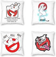 Cushion Covers, 65x65cm Set of 4, Cartoon Pictures Soft Velvet Throw Pillow Cases 26x26in, Square Sofa Cushion Cover with Invisible Zipper for Couch Bed Car Bedroom Home Decor