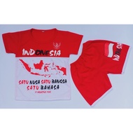 baju setelan anak perempuan/anak laki-laki /17 agustus merah putih