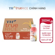 Thùng 24 chai nước gạo lứt đỏ TH true RICE 300 ml (300 ml x 24)