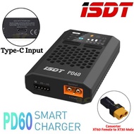 ISDT PD60 60W 6A Battery Balance Charger XT60 Type-C Input For 2-4S Lipo Battery (Optional) ISDT-PD6