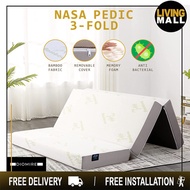 Living Mall Diomire 3 NASA Pedic 3-Fold Memory Foam Mattress Foldable