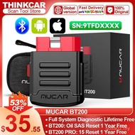 MUCAR BT200 BT200 PRO Alat Pemindaian Kereta OBD2 Alat Diagnostik Pemindaian Sistem Penuh untuk semu