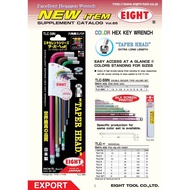 EIGHT MADE IN JAPAN 9PCS CHROME / COLOUR ALLEN KEY SET L WRENCH CWH TOOLS SDN BHD TRADING GROUP