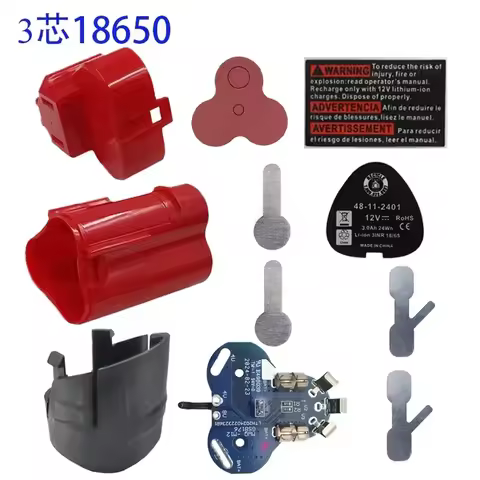 M12 Battery Plastic Case PCB Circuit Board 3 X 18650 Shell For Milwaukee 12V 10.8V 3.0Ah 48-11-2411 