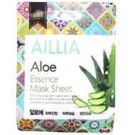 [AILLIA / 10 sheets ]  Aloe Essence Mask Sheet 25g × 10 Sheets | Aloe Soothing · Deep Moisture · Hyd