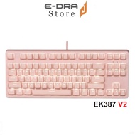 EDra EK387L Pink Mechanical Keyboard (E-dra Switch Blue, Brown, Red)