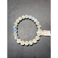 (A21115)(8,4-8,9mm)Rainbow Moonstone bracelet in strong light size 8,4-8,9mm