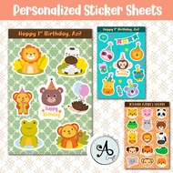 Personalized Sticker Sheet | Kids Party Souvenir | Kids Giveaway | Lootbags | Customized Sticker
