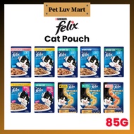 PETLUV Purina Felix Adult Cat Pouch Wet Food 85g Makanan Kucing Basah Felix